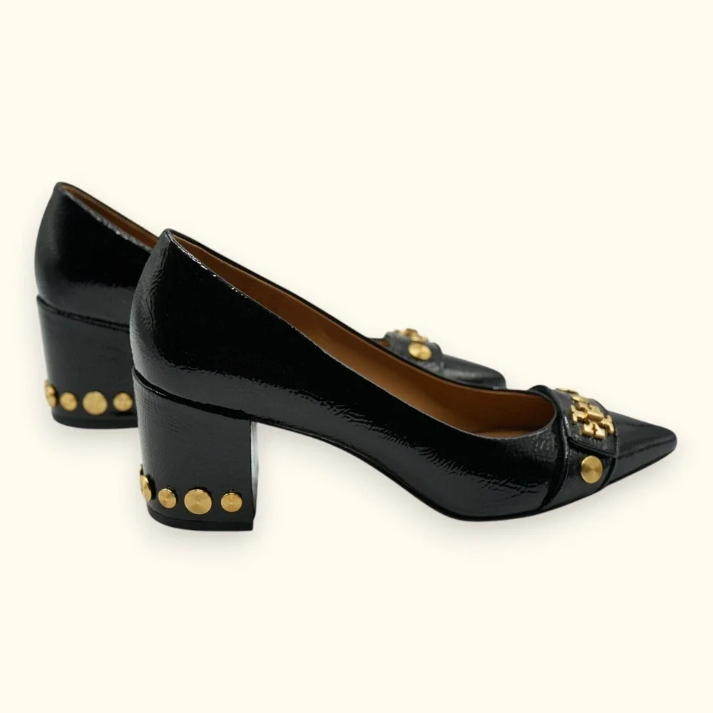TORY BURCH‎ Women's Kira Patent Leather Logo Pumps Shoes Size 7.5M #57517